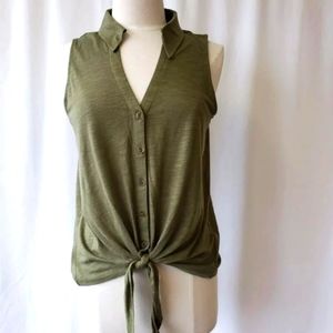 SANCTUARY - AMUSE TIE FRONT TEE New With Tags